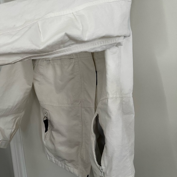 VTG 90’s Y2K LL Bean Jacket Womens L White Nautical Windbreaker Sailing Hooded. - Picture 14 of 16